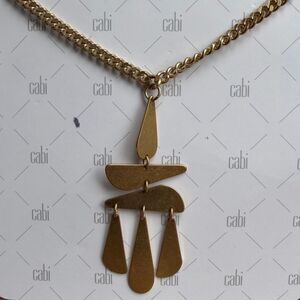 Cabi Necklace with Chime Pendant Gold Finish #2253 NWT One Size